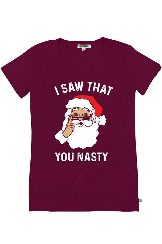 Funny Christmas T-Shirts for Women – Maroon